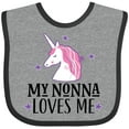 thumbnail image 3 of Inktastic My Nonna Loves Me Unicorn Girls Baby Bib, 3 of 4