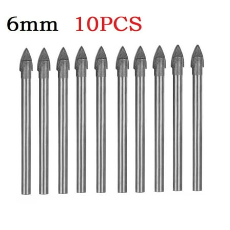

Geege 10Pcs 6Mm Glass Drill Bit Tungsten Carbide Tipped Ceramic Tile Cutter Power Tool