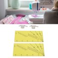 thumbnail image 6 of TOPINCN 2set Seam Guide Ruler Strong Magnetic Stainless Steel Transparent Acrylic Yellow Ruler Positioning Seam Guide, 6 of 8