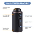 thumbnail image 4 of Wowow 3-Function Kitchen Faucet Spray Head Replacement in Brushed Nickel, 4 of 5