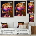 thumbnail image 4 of Designart Rainbow Peony Liquid Gold Drips Hyper III Canvas Wall Art, 4 of 5