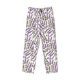 thumbnail image 2 of Fotbe Lavender Flowers Men's Pajama Pants,Sleepwear Pants,Pj Bottoms Drawstring And Pockets-Small, 2 of 7