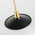 thumbnail image 4 of KAYYELAMP Vintage Brass Base Black Metal Shade Pendant Light 3.2ft Adjustable Cord E26 Connection Industrial Style Hanging Lamp For Dining Room Table Stairs Kitchen, 4 of 6