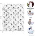 thumbnail image 4 of White Dancing Skeleton Pattern Blanket,Comfortable Soft Flannel Throw Blanket,All Season,Warm Lightweight Blankets for Sofa Bed Couch Living Room Chair,30"x40", 4 of 4