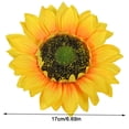 thumbnail image 2 of Cabeza de girasol artificial Simulación de cabezas de flores Ramo de fiesta de boda Accesorios de bricolaje, 12 piezas, Amarillo, 17 cm Advancent HA7119-02B, 2 of 6