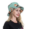 thumbnail image 6 of Bingfone Fox Bucket Hat for Men Women,Packable Reversible Printed Sun Hats,Fisherman Outdoor Travel Hiking Beach Caps, 6 of 7