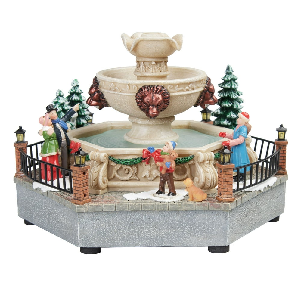 Holiday Time Christmas Village 5" Battery Operated Holiday Fountain