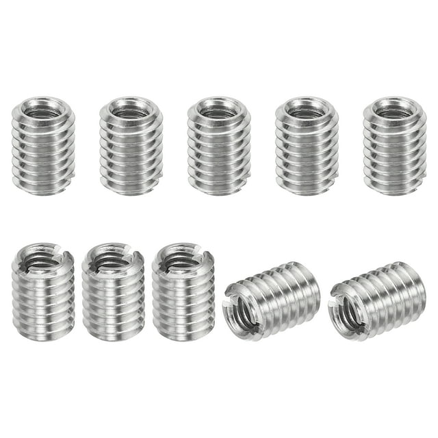 Unique Bargains Adaptateurs Filetés Manchon Réducteur Écrou M6 * 1 Mâle à M4 * 0,7 Femelle Réparation Insert Vis Réducteur 8mm 10 Pcs