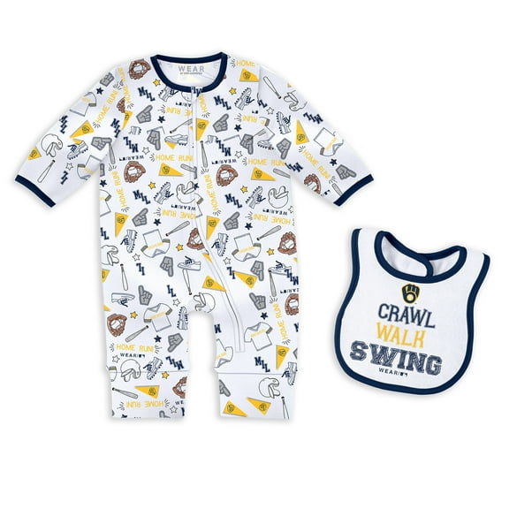 Newborn & Infant WEAR by Erin Andrews Milwaukee Brewers Sleep & Play Set