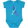thumbnail image 3 of Inktastic Suicide Prevention Ribbon with Blue and Purple Hearts Boys or Girls Baby Bodysuit, 3 of 5