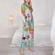 thumbnail image 3 of Balery Kawaii Sushi Characters Delight Conjunto de Pijama con Estampado para Mujer, Conjunto de Dos Piezas con Manga Larga, Ropa de Dormir Suave con Bolsillos, Pijamas Cómodos-Medium, 3 of 7