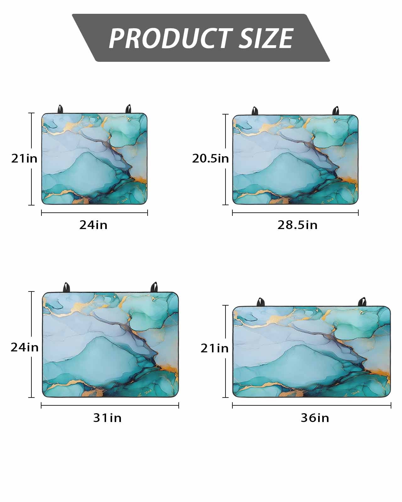 Stove Top Covers for Electric Stove, Turquoise Marble Glass Stovetop Cover Protector, Abstract Green Modern Luxury Cracks Induction Cooktop Protector Oven Mat for Kitchen Countertop 24"x21"