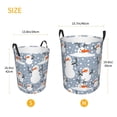 thumbnail image 3 of Daiia Happy Snowmen Snowfall Round Laundry Basket with Handles Thickened Waterproof Circular hamper,Dirty Clothes Storage Basket for Bedroom,Bathroom,College Dorm-Medium, 3 of 6