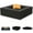 Graphite, variant on Ecosmart | Base 40 Fire Pit Table | Bone Color | Stainless Steel Gas Burner | Elegant Curved Design with Versatile Wide Lip | Complements Any Decor and Setting
