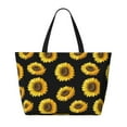 thumbnail image 2 of Xecao Sunflower (2) for versatile beach bag for women includes zipper pockets and waterproof material, ideal for vacations and adventures., 2 of 7