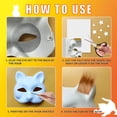 thumbnail image 3 of Kit de máscara de gato DIY con malla para pelo y ojos para fiesta de Halloween, 3 of 7