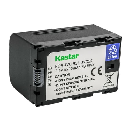 Kastar 1-Pack Battery Replacement for JVC SSL-JVC50 SSL-JVC70 SSL-JVC75 BN-S8I50 Battery JVC GY-HM600EC GY-HM620U GY-HM650 GY-HM650U GY-HM650SC GY-HM660U GY-HM660SC Cameras and DT-X Monitors