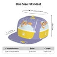 thumbnail image 6 of Haiem Corgi Washing in Bathtub Classic Snapback Cap Flat Bill Hat Baseball Cap Adjustable Size Cotton Dad Hat, 6 of 9