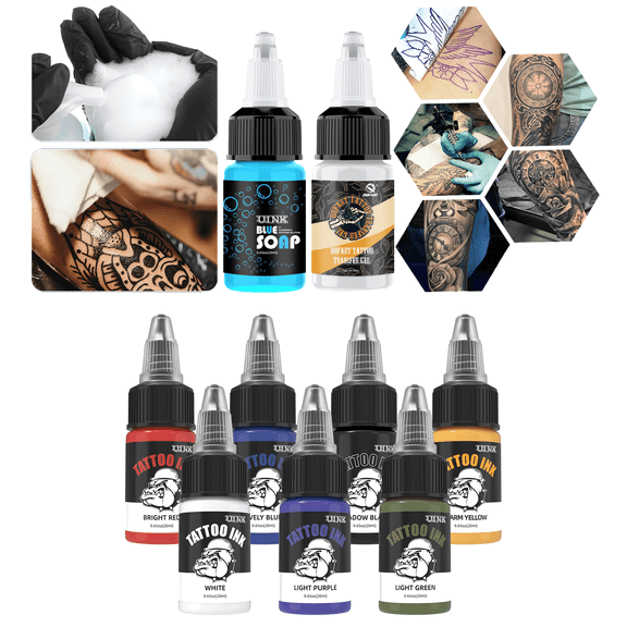 DQFART 9-piece tattoo accessories set tattoo aftercare