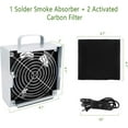 thumbnail image 5 of Solder Smoke Absorber, Smoke Prevention Absorber Fume Extractor Fan with Carbon Filter for DIY Working Soldering Desoldering Rework Station, 5 of 7