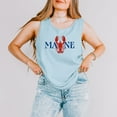 thumbnail image 4 of Maine Lobster - Women's Garment Dyed Graphic Tank Top, 4 of 6