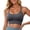 Grey, variant on Seamless Cross-Strap Sports Bras for Women Double Layer Wireless Workout Bra with Removable Cups Soft Comfortable Breathable Ribbing Yoga Gym Bralettes Beige M