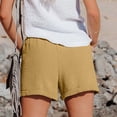 thumbnail image 5 of BLVB Womens Shorts Summer Drawstring Straight Leg Lounge Elastic Waist Casual Beach Resort Wear Shorts with Pockets, 5 of 6