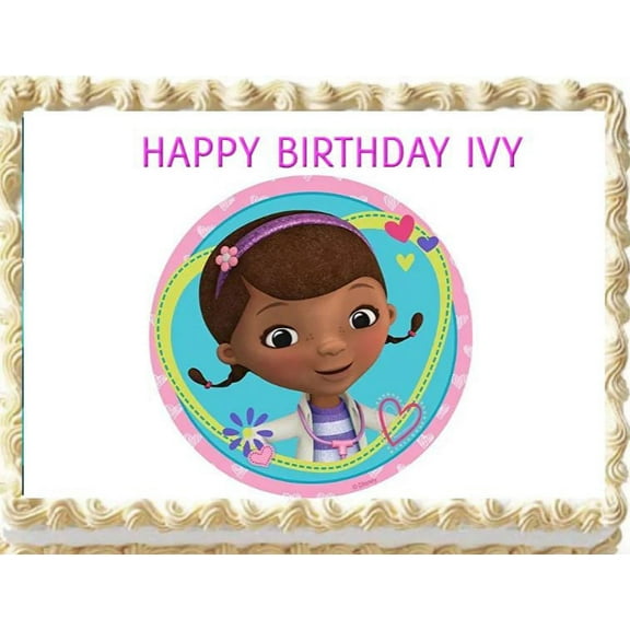 Doc McStuffins Edible Cake Image Party Topper Decoration- 1/4 Sheet