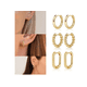 thumbnail image 4 of 6 Pares Aretes Para Mujer Oro 14k Set Arracadas Moda Xtellar dorado, 4 of 4