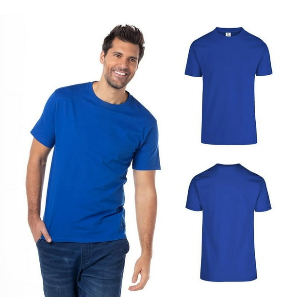 Playera para Caballero Color Royal Talla Extra Grande 100 Algodon 3 Piezas Walmart en linea