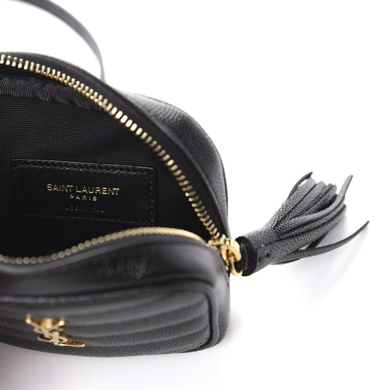 Saint Laurent Lou Camera Bag Matelasse Chevron Leather Mini Black