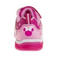 thumbnail image 3 of Disney Minnie Mouse Toddler Girls' Hook & Loop Sneakers with 4 White Lights - Pink, Size: 9, 3 of 7