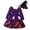 Purple, variant on CONFREE Halloween Clothes Set for Toddler Girl Long Sleeve Cute Ghost Print Dress With Hat 2Pcs Hallowmas Outfit Set Fall Clothing Set