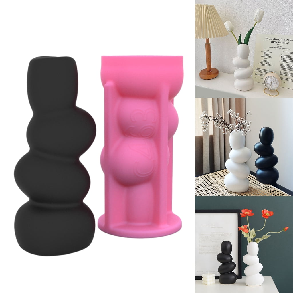 Flexible Silicone Mold Shape Silicone Flowerpot Mold Resin Cement Vases for Hand-Making
