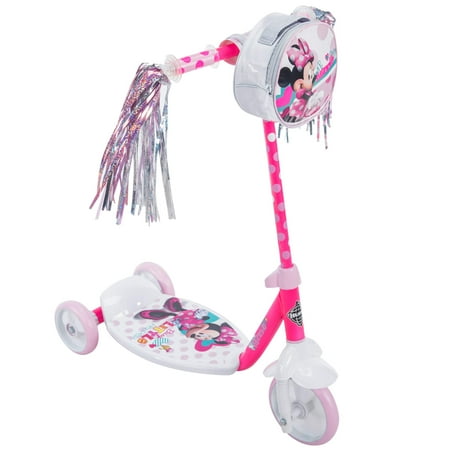 Disney Minnie Girls 3-Wheel Pink Scooter, by Huffy