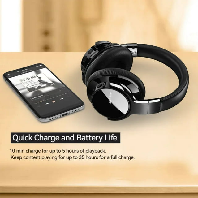 AUSDOM ANC8 Active Noise Cancelling Headphones The device has a Micro SD card plugin and a built in radio receiver