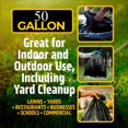 thumbnail image 6 of Heavy Duty Trash Bags 50/100 Count , 30-65 Gallon Capacity, Leak & Tear Resistant for Lawn, Leaf, Garage, Commercial Cleanup, 6 of 13