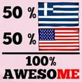 thumbnail image 2 of CafePress - Half Greek Half American Body Suit - Baby Light Bodysuit, Size Newborn - 24 Months, 2 of 4