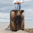thumbnail image 4 of Uemuo Grassland Sunflower Cow Printed Washable Luggage Cover - Fashion Suitcase Protector Fits 18-32 Inch Luggage -Large, 4 of 9