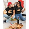 thumbnail image 4 of Matching Couples Shirts for Him and Her The Missing Piece Pizza & Slice T-Shirts Men Black XX-Large / Women Black XX-Large, 4 of 13