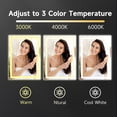 thumbnail image 4 of BALUXCA 20"X28" LED Bathroom Mirror with Radar body sensing，Front&Back Lights, Anti-Fog, Dimmable, 3-Color Memory Function，HD Tempered Glass UL-Listed Driver, 4 of 9