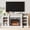 Wash White, variant on 71" Fireplace TV Stand with 23" Electric Fireplace, Mid Century TV Console, Entertainment Center with Storage for Living Room, Bedroom