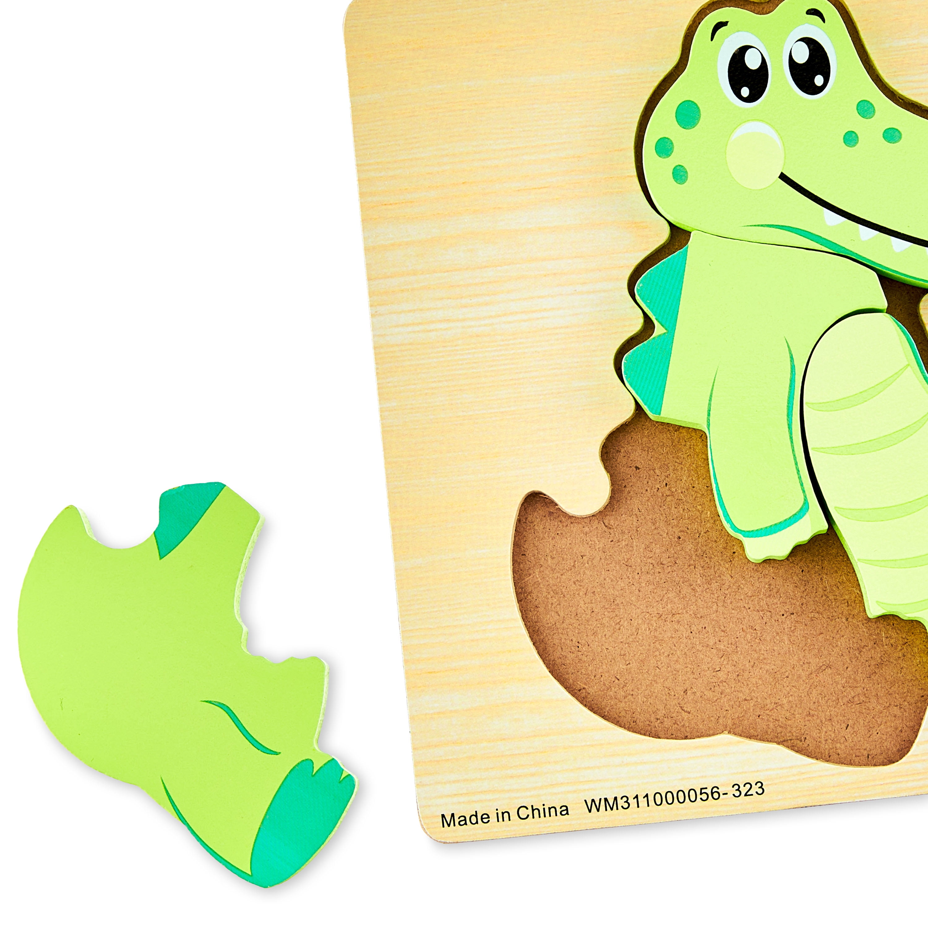 Spark Create Imagine 4-Piece Wooden Crocodile Mini Puzzle