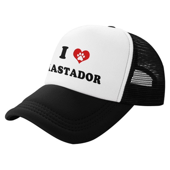 I Heart Mastador Dog Love Pets Funny Trucker Hat Baseball Cap