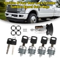 thumbnail image 2 of Ignition & Four Door Lock Cylinder Tumbler Barrel 4 Keys For Ford E Series Van 1997-2020, 2 of 6