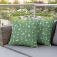 thumbnail image 2 of Outdoor Waterproof Pillow Covers Easter Bunny with Bow Leaves on Green Decorative Throw Pillow Protectors,Pillowcase Cushion Cases for Patio Sofa Garden Couch,16x16in,Pack of 2, 2 of 14