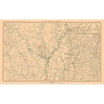 thumbnail image 3 of Bien 14x10 Black Modern Framed Museum Art Print Titled - Arkansas Tennessee Mississippi - Bien 1894, 3 of 5