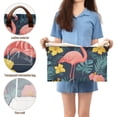 thumbnail image 5 of Yayeee Foldable Storage Basket for Shelves with Handles Set of 2 Waterproof Cloth Bins, Pink Floral Flamingo, 5 of 7