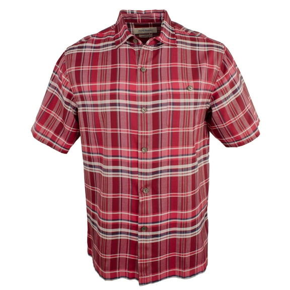 Men's Manoa Madras Silk Short Sleeve Shirt-JR-S