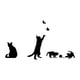 thumbnail image 1 of Matsuzay Adhesivo de pared impermeable de fondo de gato para escaleras de dormitorio y sala de estar extraíble Decoración del hogar, 1 of 6